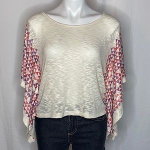 Aeropostale Women’s Aztec Geometric Poncho Top, M/L